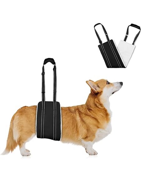 Arnés para Perro Discapacitado, Arnes Perro Patas Traseras, Arnés Ajustable para Elevación, Apoyo, Esponjoso y Cómodo, para Apoy