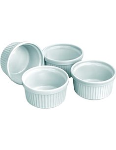 IBILI Ibili_230010 Ramekin Mould, White, 9 cm, Set of 4