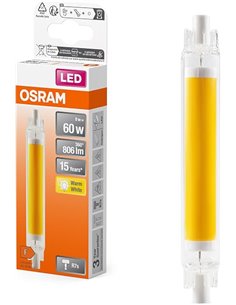 OSRAM LED Slim Line Multi-Coloured Slim LED Lamp with R7s Retrofit Base, 8 W / 806 Lumen, Warm White with 2700 K, Non-Dimmable, 