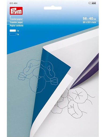 Prym - Prym Blue -White (56 x 40 cm) Papel de transferencia - 1 unidad