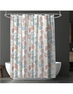 URAQT Cortina de Ducha, Cortina Baño Tela Impermeable Antimoho con 12 Anillos, EVA Shower Curtain Lavable, Cortina Bañera para B