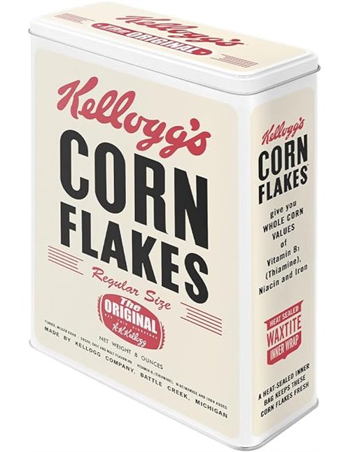 Nostalgic-Art 30303 Kellogg's - Caja metálica de Estilo Retro, Almacenamiento Tin XL