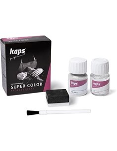 Tinte con Imprimación para Zapatos y Bolsos Textiles Y de Cuero Natural Y Sintético, Kaps Super Color And Preparer, 70 Colores (