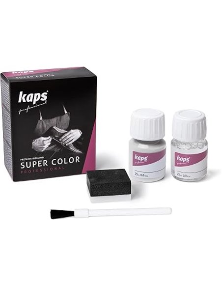 Tinte con Imprimación para Zapatos y Bolsos Textiles Y de Cuero Natural Y Sintético, Kaps Super Color And Preparer, 70 Colores (