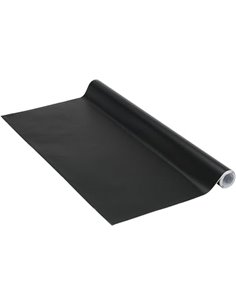 Venilia Lámina adhesiva, Mate Negro, 45cm x 2m, Espesor 160μ, Vinilo autoadhesivo para muebles o cocina, decorativas papel pinta