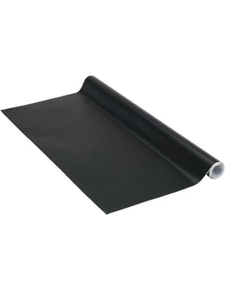 Venilia Lámina adhesiva, Mate Negro, 45cm x 2m, Espesor 160μ, Vinilo autoadhesivo para muebles o cocina, decorativas papel pinta
