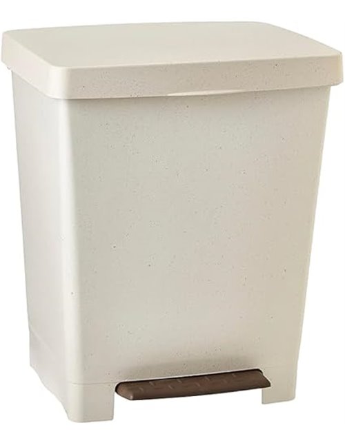 Tatay Cubik Kitchen Pedal Bin 21L | Matte Finish | Interior and Exterior | For Bags from 20L to 30L | 100% Recycled Plastic BPA 