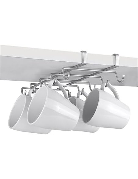 Metaltex Portavasos con repisa, revestimiento politérmico, plateado, SpiderMug