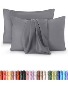 Utopia Bedding – Juego de 2 Fundas de Almohada – 65 x 65 cm – Oeko-Tex – Microfibra cepillada, 100% poliéster, con Cierre Tipo s