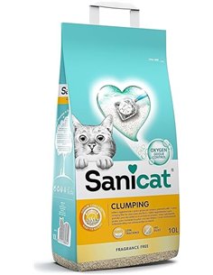 Sanicat - Arena para Gatos Aglomerante Sin perfume | Hecha de minerales naturales con control de olor garantizado | Absorbe la h