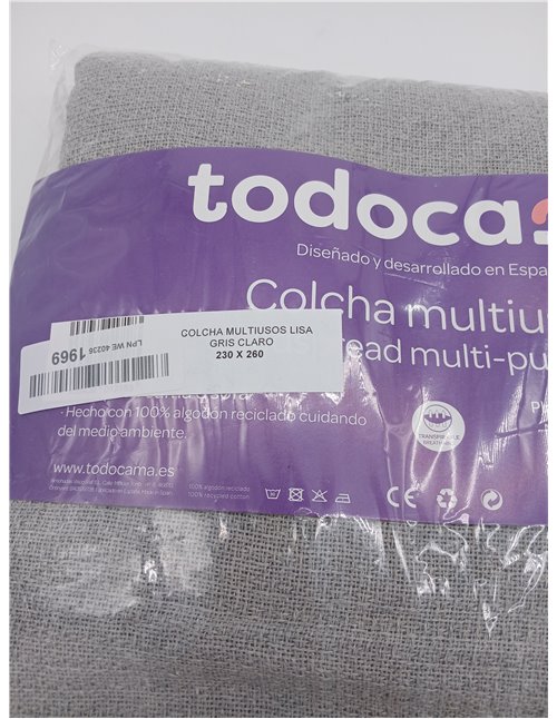 Todocama - 230x260cm. Colcha Multiusos Sofa, Manta Foulard, Plaid para Cama, Cubresofa Cubrecama, Jarapas.