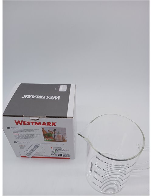 Westmark Jarra Medidora de Vidrio, Para Medir Ingredientes, Segura para Microondas, Resistente al calor, Asa Ergonómica, 500 ml