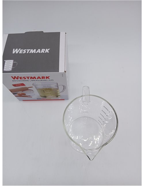 Westmark Jarra Medidora de Vidrio, Para Medir Ingredientes, Segura para Microondas, Resistente al calor, Asa Ergonómica, 500 ml