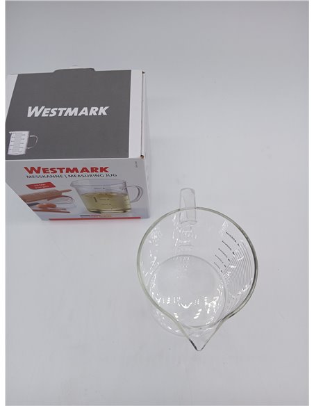 Westmark Jarra Medidora de Vidrio, Para Medir Ingredientes, Segura para Microondas, Resistente al calor, Asa Ergonómica, 500 ml