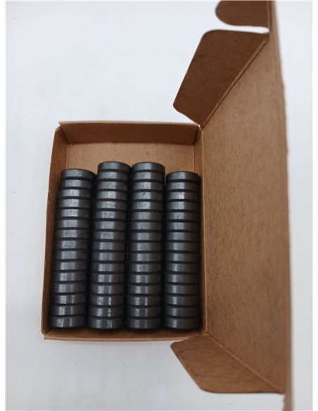 GAUDER Magnets for Whiteboard, Fridge & Office - Strong Round Magnetic Discs - Black Magnets for Daily Use (62 Pieces - 18 x 5 m