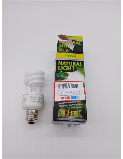 Exo Terra Daylight Lamp, Full Spectrum Daylight Lamp, Compact Lamp with a Natural Light Spectrum Ideal for All Reptiles and Amph