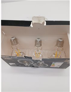 Eglo set de 3 lámparas de filamento LED con casquillo E27, bombillas vintage Edison transparentes, 4 vatios cada una, bombillas  2