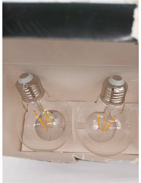 Eglo set de 3 lámparas de filamento LED con casquillo E27, bombillas vintage Edison transparentes, 4 vatios cada una, bombillas 