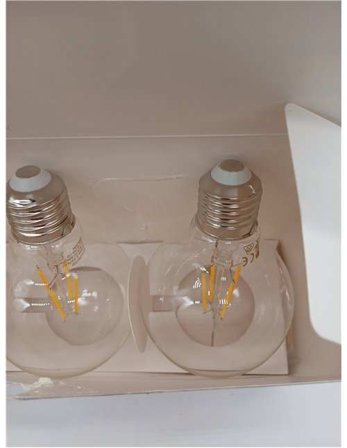 Eglo set de 3 lámparas de filamento LED con casquillo E27, bombillas vintage Edison transparentes, 4 vatios cada una, bombillas 