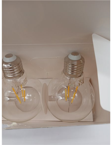 Eglo set de 3 lámparas de filamento LED con casquillo E27, bombillas vintage Edison transparentes, 4 vatios cada una, bombillas 