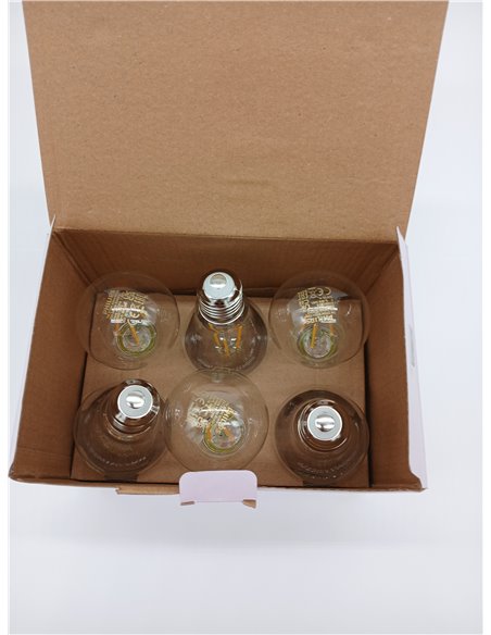 Philips Classic A60 LED Bulb, 60 W, Colourless, E27 Socket, Warm White 2700K, Pack of 6