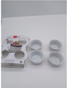IBILI Ibili_230010 Ramekin Mould, White, 9 cm, Set of 4 2