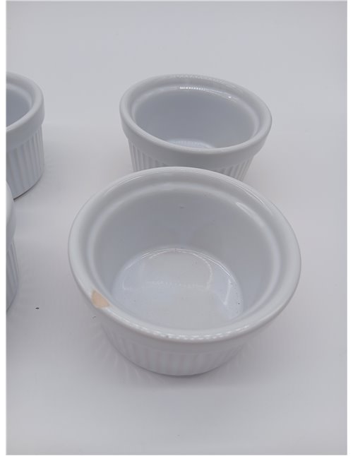 IBILI Ibili_230010 Ramekin Mould, White, 9 cm, Set of 4
