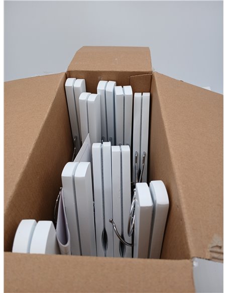 Amazon Basics Perchas de madera para pantalones, 10 unidades, Blanco