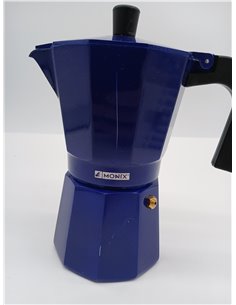 Monix Cobalto | Cafetera Italiana, 6 Tazas, Color Cobalto, Aluminio, 10 cm 2