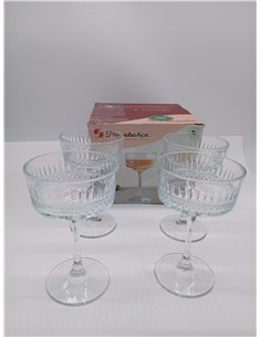Pasabahce 471504 Elysia - Pack de 4 copas de champán, cristal, transparente, 26 cl 2