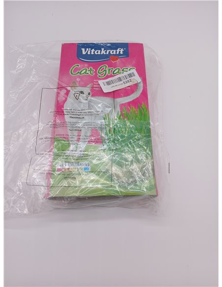 Vitakraft Cat Grass, Mezcla de Semillas de Hierba para Gatos, con vitaminas y minerales (1x 120g)
