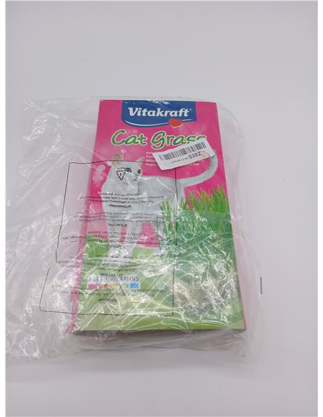 Vitakraft Cat Grass, Mezcla de Semillas de Hierba para Gatos, con vitaminas y minerales (1x 120g)
