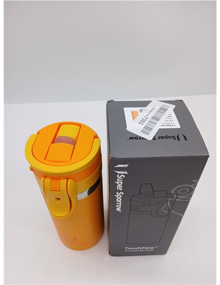 Sparrow Children's Water Bottle – 500 ml – TouchFlow Stainless Steel Thermal Bottle with Straw – BPA-Free Thermos – Anti-Leak Wa