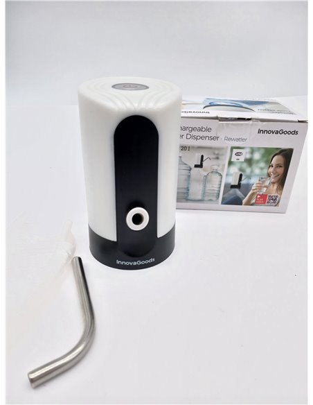 InnovaGoods® Dispensador de Agua, Recargable, garrafa, Grifo, Fria embotellada, Capacidad 20L, 4W, Color Blanco