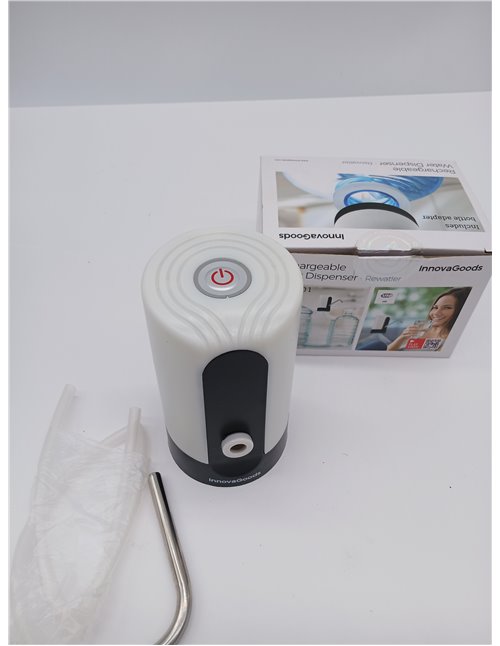 InnovaGoods® Dispensador de Agua, Recargable, garrafa, Grifo, Fria embotellada, Capacidad 20L, 4W, Color Blanco