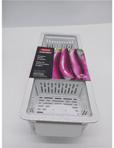 OXO Good Grips Conservador de Productos: Contenedor Largo: Mantiene las Verduras Frescas por Más Tiempo + Divisor Ajustable + Ca