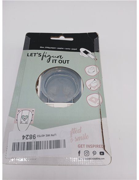 Vaessen Creative Perforadora con diseño de círculo, diámetro de 4,5 cm, para manualidades, papel de arcilla, scrapbooking o deco