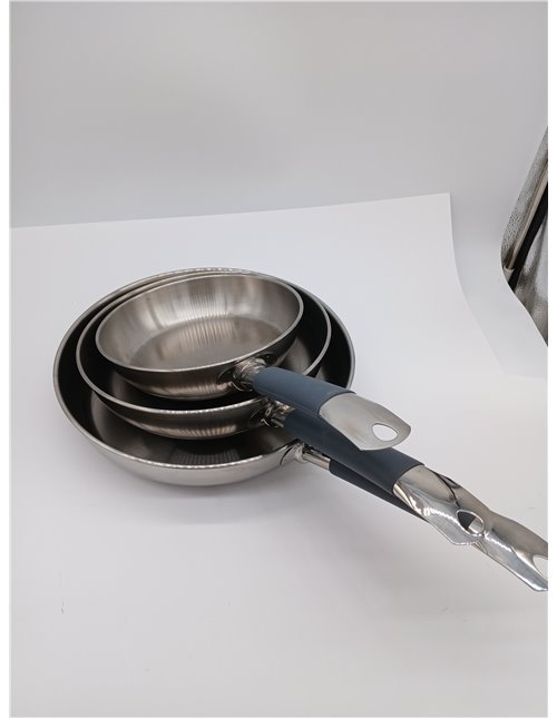 BRA Master | Set de sartenes 20-24 - 28 cm, Acero Inoxidable