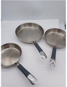 BRA Master | Set de sartenes 20-24 - 28 cm, Acero Inoxidable