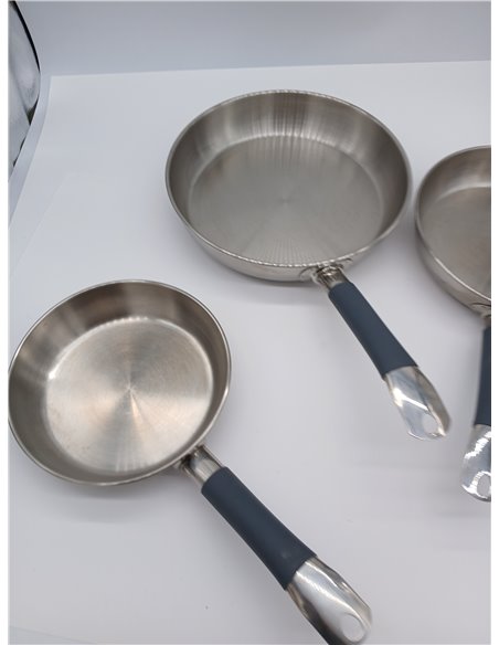 BRA Master | Set de sartenes 20-24 - 28 cm, Acero Inoxidable
