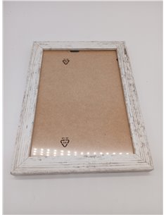 aFFa frames, Hekla, Marco de fotos de MDF, Fácil de limpiar, Rectángulo, Con frente de cristal acrílico, Pino blanqueado, 15 x 2 2