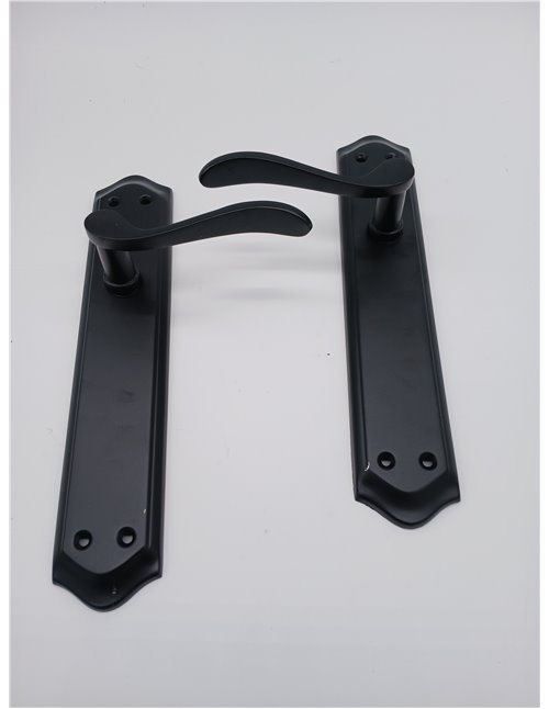 JANDEL Juego manivela Placa para Puerta Color Negro