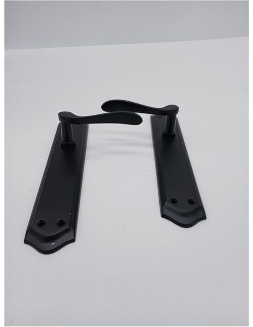 JANDEL Juego manivela Placa para Puerta Color Negro