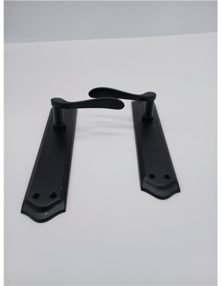 JANDEL Juego manivela Placa para Puerta Color Negro