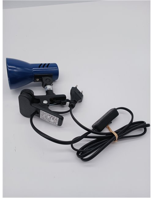 BRILONER - 2794-010P – Clamp Lamp with Cable Switch, Rotary, Desk Lamp, Flexo Desk, Reading Lamp, Blue Color, Clamp Lamp, 40 W