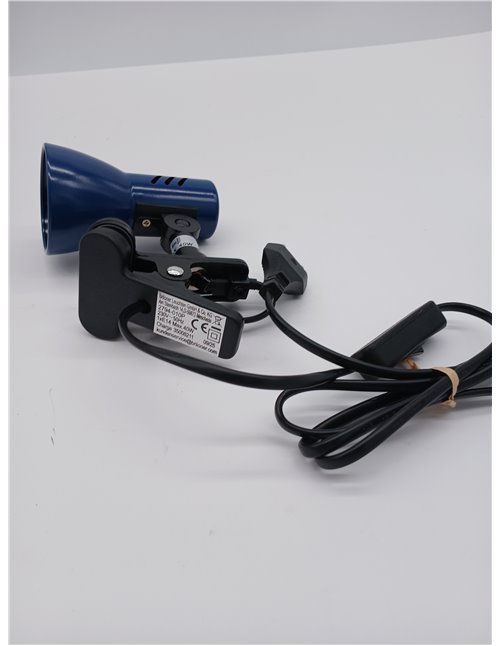 BRILONER - 2794-010P – Clamp Lamp with Cable Switch, Rotary, Desk Lamp, Flexo Desk, Reading Lamp, Blue Color, Clamp Lamp, 40 W