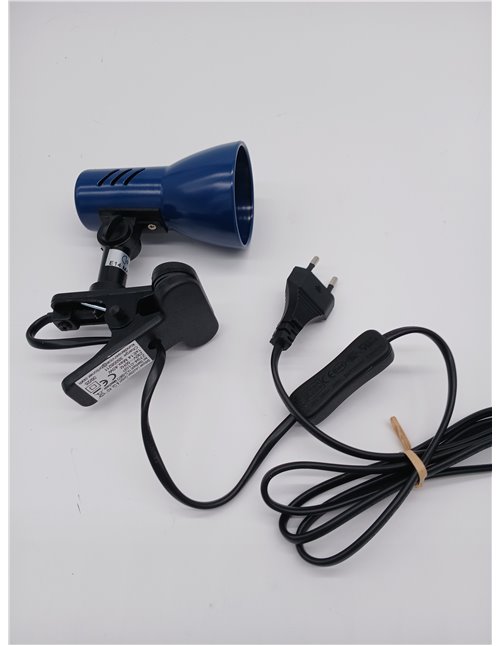 BRILONER - 2794-010P – Clamp Lamp with Cable Switch, Rotary, Desk Lamp, Flexo Desk, Reading Lamp, Blue Color, Clamp Lamp, 40 W
