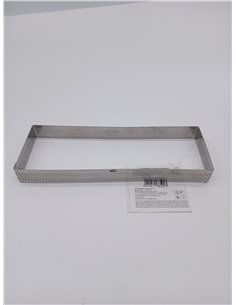 LACOR - 68590 - Molde Aro Rectangular Perforado 7 x 20 x 2 cm INOX 2