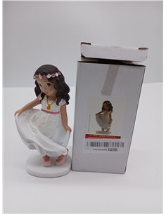 dekora - Figura Decorativa para Primera Comunión - Niña Cinturón Rosa - Elaborada en Resina - Adorno para Tartas - 16 Centímetro 2