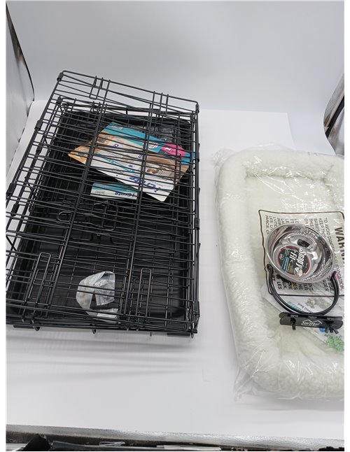 MidWest Homes for Pets XS Kit de inicio iCrate de doble puerta, pack de jaula de 59 cm para perros extra pequeños, incluye jaula